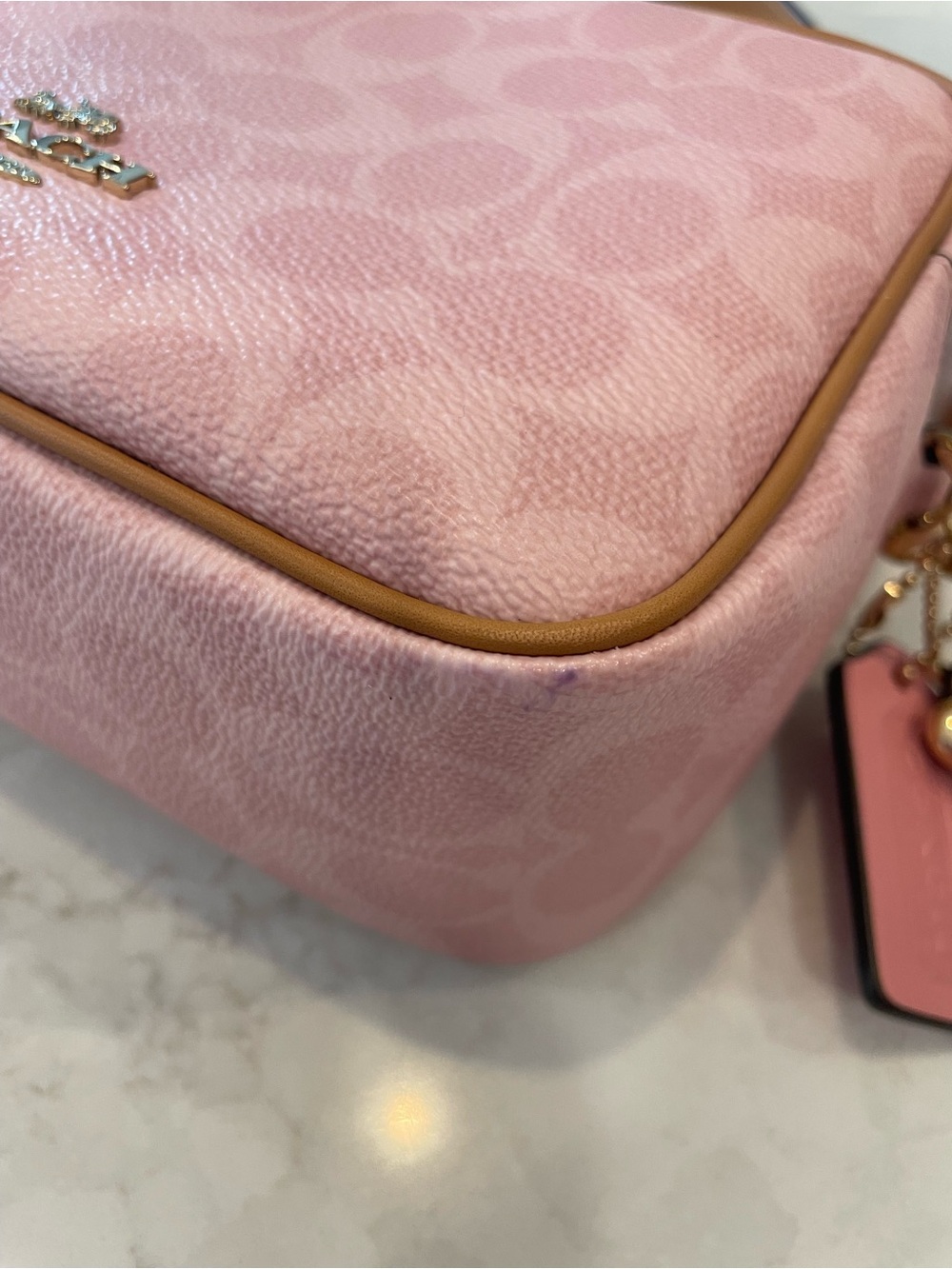 Coach Pink Signature Mini Carey Crossbody with Matching Wristlet - Picture 4 of 16